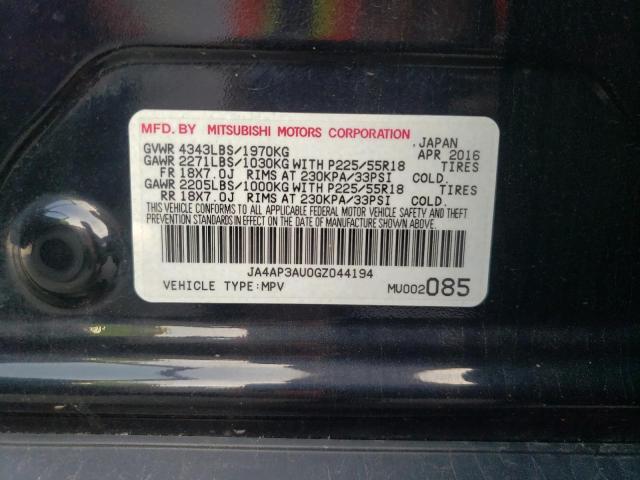 Photo 10 from auction – 2016 MITSUBISHI OUTLANDER with VIN JA4AP3AU0GZ044194