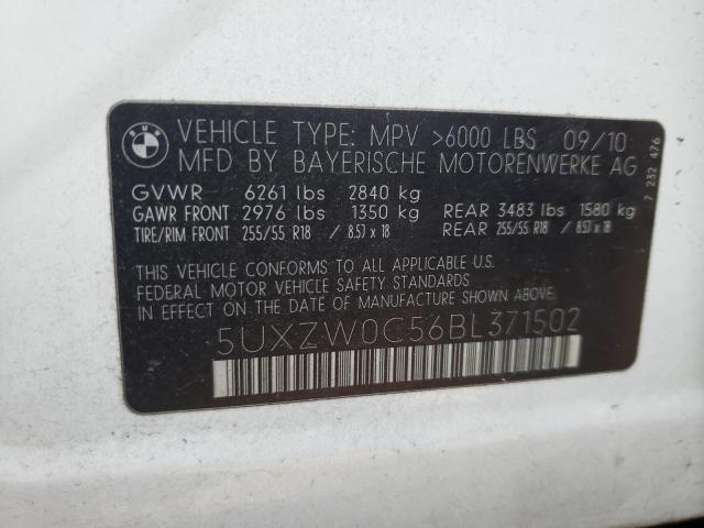 Photo 10 from auction – 2011 BMW X5 XDRIVE3 with VIN 5UXZW0C56BL371502