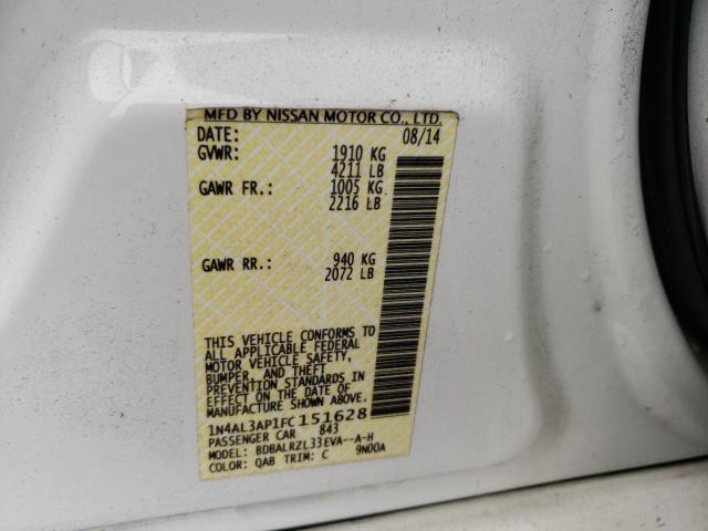 Photo 10 from auction – 2015 NISSAN ALTIMA with VIN 1N4AL3AP1FC151628