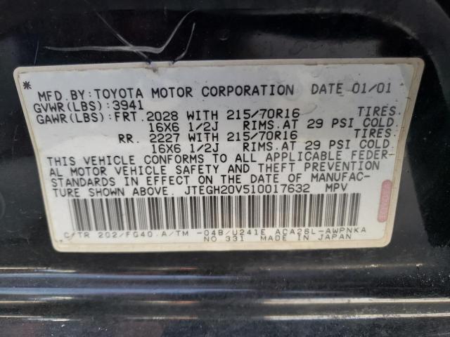Photo 10 from auction – 2001 TOYOTA RAV4 with VIN JTEGH20V510017632