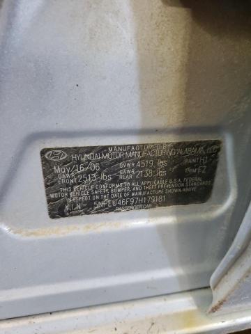 Photo 10 from auction – 2007 HYUNDAI SONATA SE with VIN 5NPEU46F97H179181