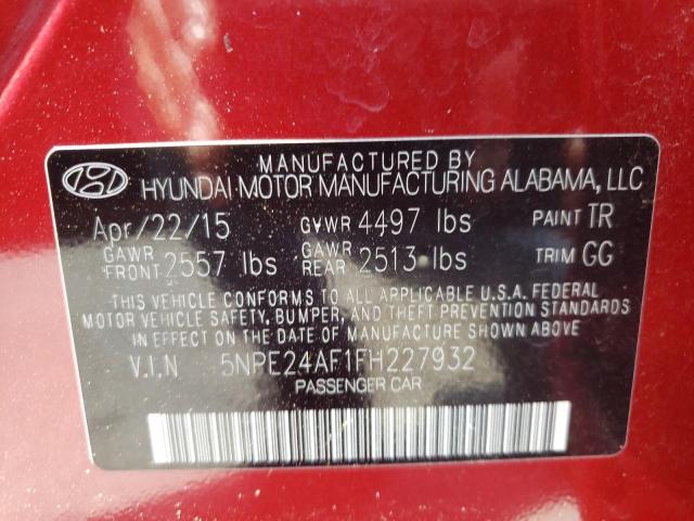Photo 10 from auction – 2015 HYUNDAI SONATA SE with VIN 5NPE24AF1FH227932
