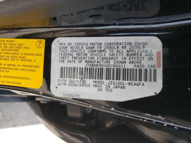 Photo 10 from auction – 2002 LEXUS GS 300 with VIN JT8BD69SX20166211