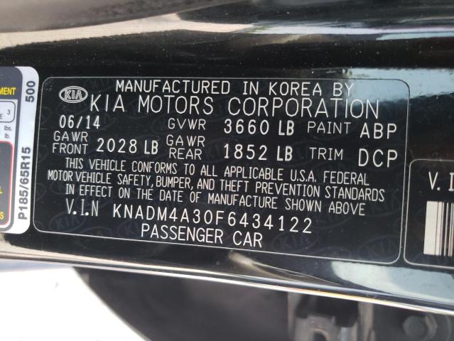 Photo 10 from auction – 2015 KIA RIO LX with VIN KNADM4A30F6434122
