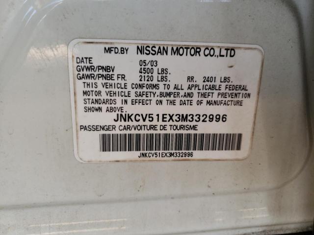 Photo 10 from auction – 2003 INFINITI G35 with VIN JNKCV51EX3M332996