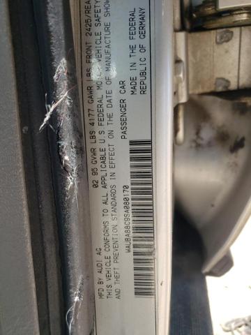 Photo 10 from auction – 1995 AUDI 90 with VIN WAUBA88C9SA080170