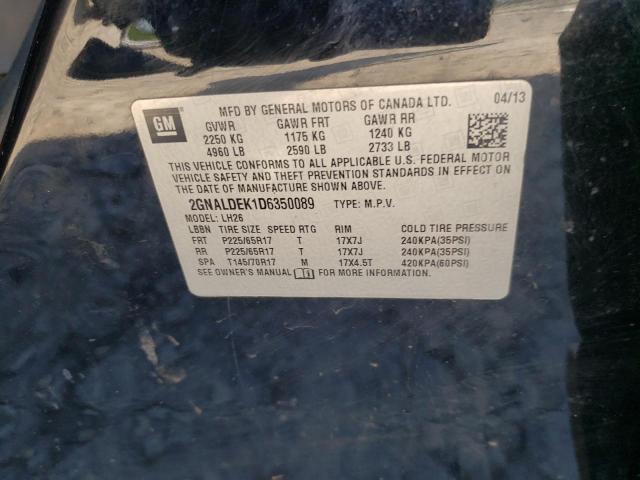 Photo 10 from auction – 2013 CHEVROLET EQUINOX LT with VIN 2GNALDEK1D6350089