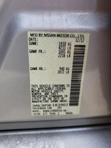 Photo 10 from auction – 2013 NISSAN ALTIMA with VIN 1N4AL3AP5DC183902