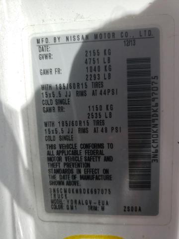 Photo 10 from auction – 2013 NISSAN NV200 with VIN 3N6CM0KN9DK697075