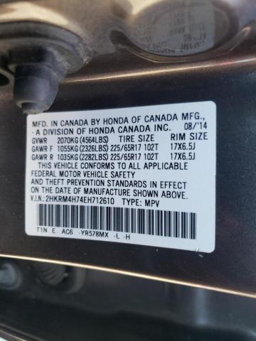Photo 10 from auction – 2014 HONDA CR-V EXL with VIN 2HKRM4H74EH712610