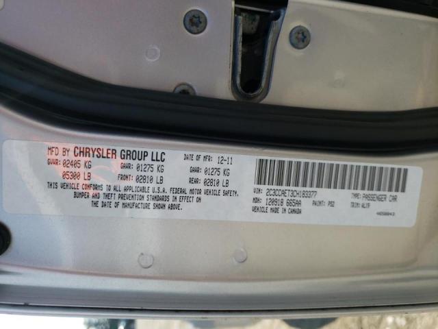 Photo 10 from auction – 2012 CHRYSLER 300C with VIN 2C3CCAET3CH183377