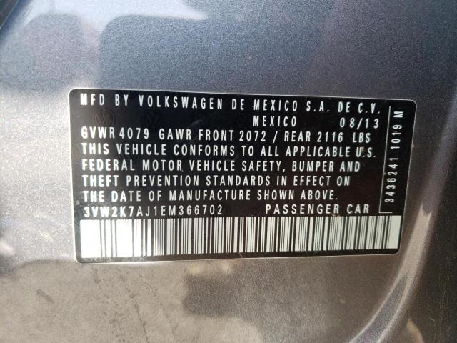 Zdjęcie 10 z aukcji – 2014 VOLKSWAGEN JETTA BASE z VIN 3VW2K7AJ1EM366702