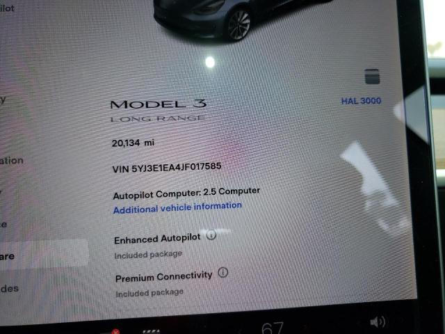 Photo 8 from auction – 2018 TESLA MODEL 3 with VIN 5YJ3E1EA4JF017585