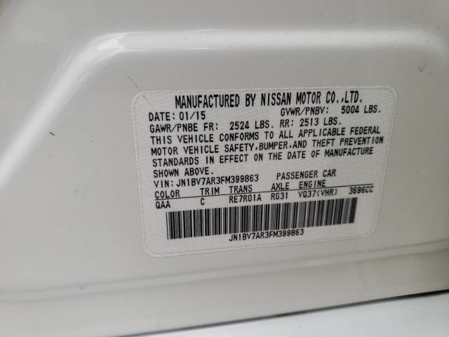 Photo 10 from auction – 2015 INFINITI Q50 BASE with VIN JN1BV7AR3FM399863
