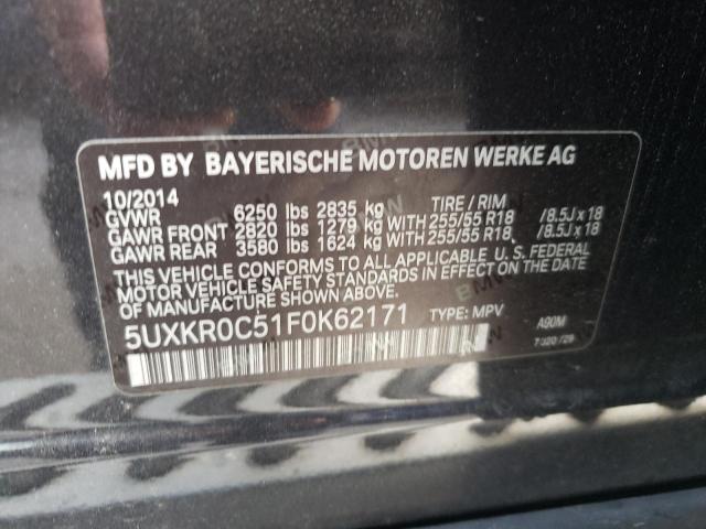 Photo 10 from auction – 2015 BMW X5 XDRIVE3 with VIN 5UXKR0C51F0K62171