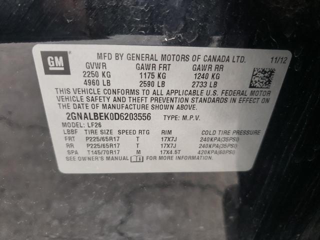 Photo 10 from auction – 2013 CHEVROLET EQUINOX LS with VIN 2GNALBEK0D6203556