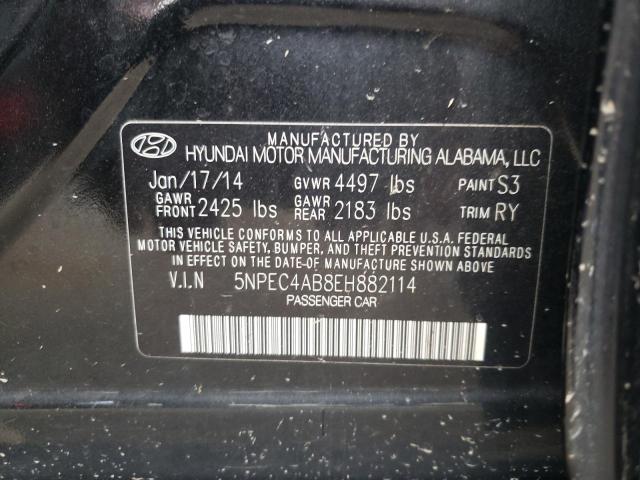 Photo 10 from auction – 2014 HYUNDAI SONATA SE with VIN 5NPEC4AB8EH882114