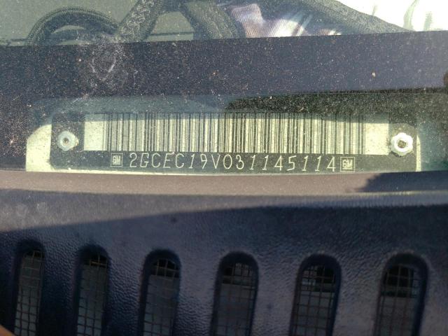 Photo 10 from auction – 2003 CHEVROLET SILVERADO with VIN 2GCEC19V031145114