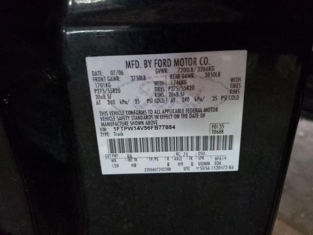 Photo 10 from auction – 2006 FORD F150 SUPER with VIN 1FTPW14V56FB77884