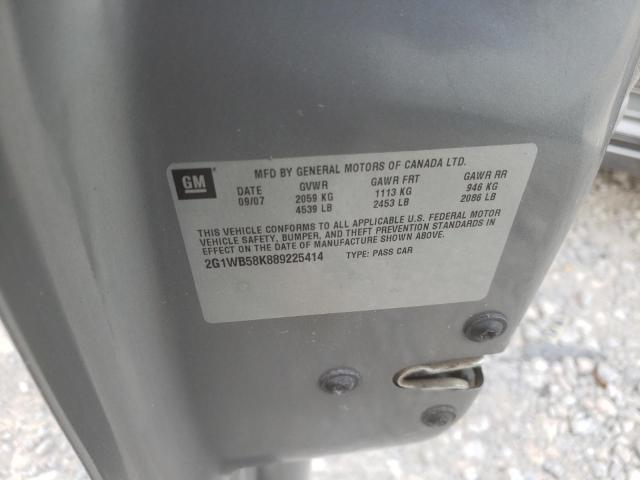 Photo 10 from auction – 2008 CHEVROLET IMPALA LS with VIN 2G1WB58K889225414