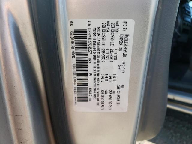 Photo 10 from auction – 2007 DODGE GRAND CARA with VIN 2D4GP44L07R345277
