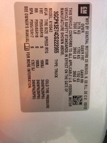 Photo 10 from auction – 2012 CHEVROLET SILVERADO with VIN 3GCPKSE74CG222065