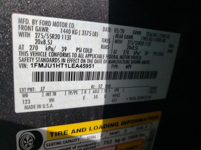 Photo 10 from auction – 2020 FORD EXPEDITION with VIN 1FMJU1HT1LEA45951