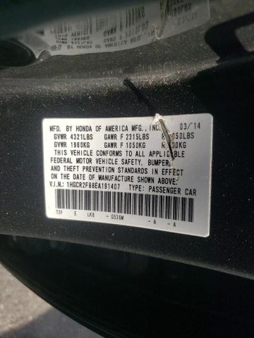Photo 10 from auction – 2014 HONDA ACCORD EXL with VIN 1HGCR2F88EA191407