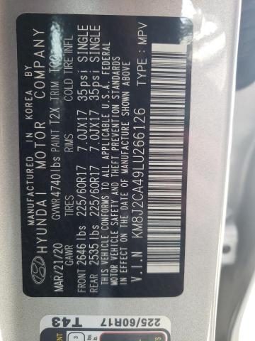 Photo 10 from auction – 2020 HYUNDAI TUCSON SE with VIN KM8J2CA49LU266126