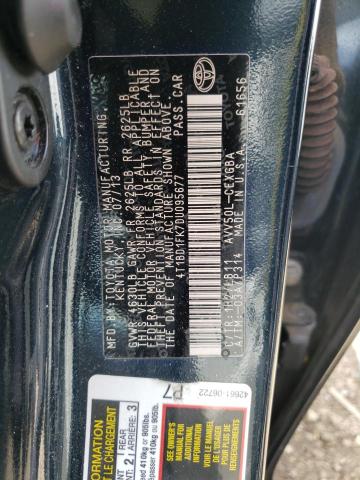 Photo 10 from auction – 2013 TOYOTA CAMRY HYBR with VIN 4T1BD1FK7DU095677