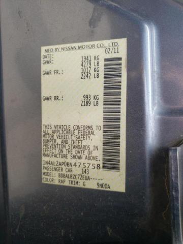 Photo 10 from auction – 2011 NISSAN ALTIMA BAS with VIN 1N4AL2AP0BN475758
