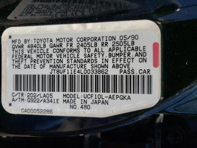Photo 10 from auction – 1990 LEXUS LS 400 with VIN JT8UF11E4L0033862