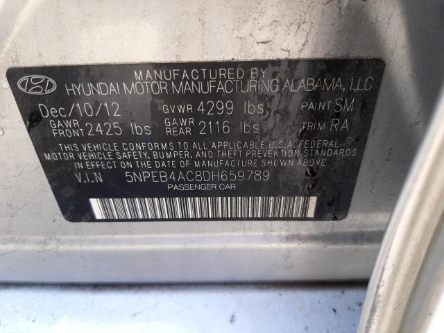 Photo 10 from auction – 2013 HYUNDAI SONATA GLS with VIN 5NPEB4AC8DH659789