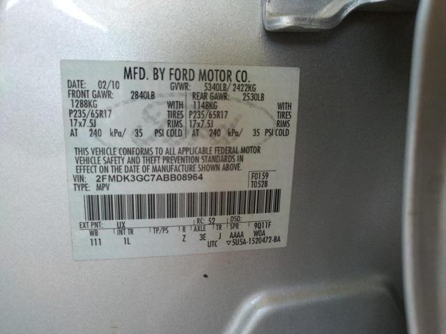 Photo 10 from auction – 2010 FORD EDGE SE with VIN 2FMDK3GC7ABB08964