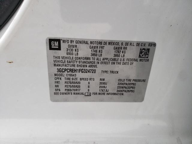 Photo 10 from auction – 2015 CHEVROLET SILVERADO with VIN 3GCPCREH1FG324720