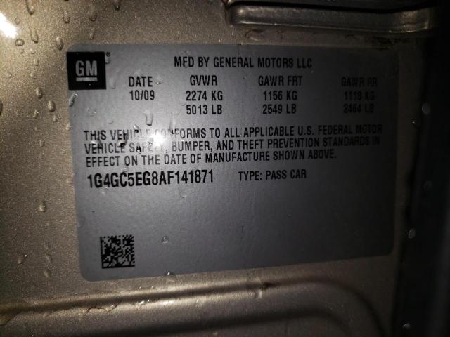 Photo 10 from auction – 2010 BUICK LACROSSE C with VIN 1G4GC5EG8AF141871