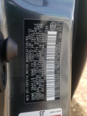 Photo 10 from auction – 2013 TOYOTA COROLLA BA with VIN 2T1BU4EE2DC956049
