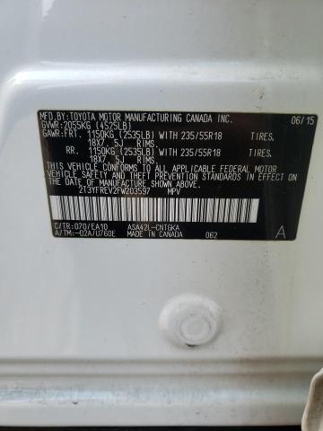 Photo 10 from auction – 2015 TOYOTA RAV4 LIMIT with VIN 2T3YFREV2FW203597