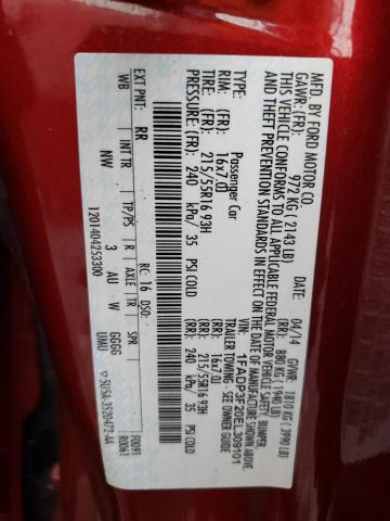 Photo 10 from auction – 2014 FORD FOCUS SE with VIN 1FADP3F20EL309101