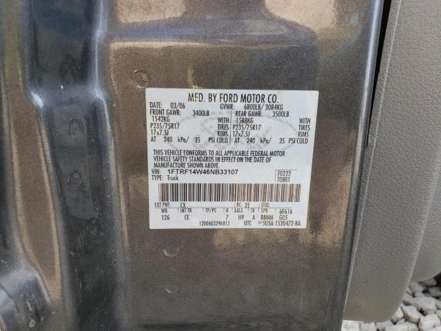 Photo 10 from auction – 2006 FORD F150 with VIN 1FTRF14W46NB33107