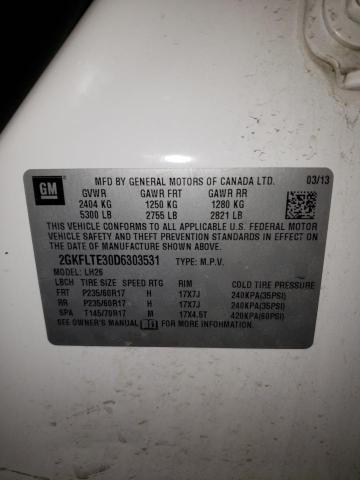 Photo 10 from auction – 2013 GMC TERRAIN SL with VIN 2GKFLTE30D6303531