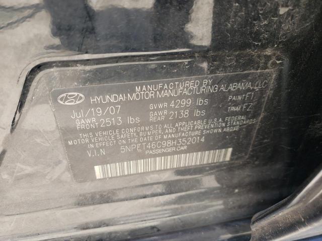 Photo 10 from auction – 2008 HYUNDAI SONATA with VIN 5NPET46C98H352014
