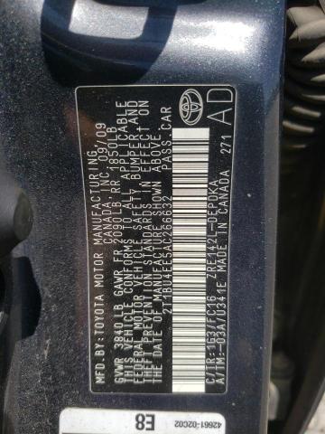 Photo 10 from auction – 2010 TOYOTA COROLLA BA with VIN 2T1BU4EE5AC266632