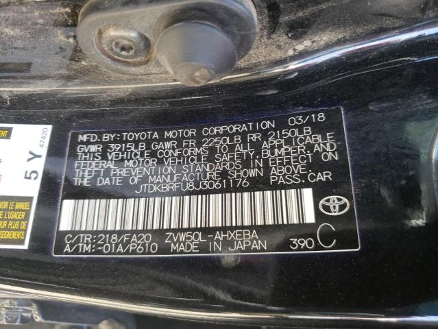Photo 10 from auction – 2018 TOYOTA PRIUS with VIN JTDKBRFU8J3061176