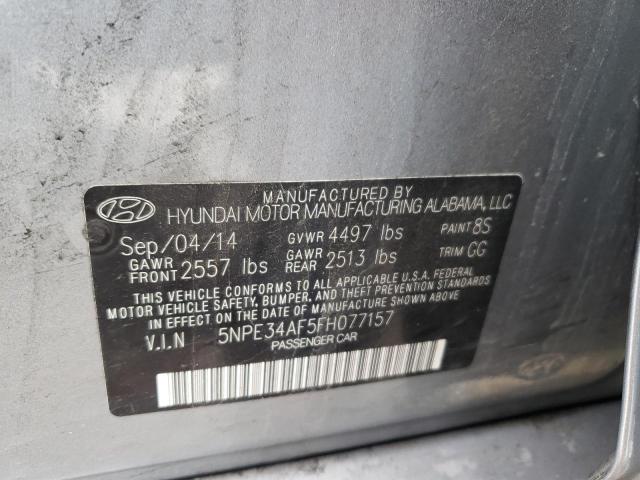 Photo 10 from auction – 2015 HYUNDAI SONATA SPO with VIN 5NPE34AF5FH077157