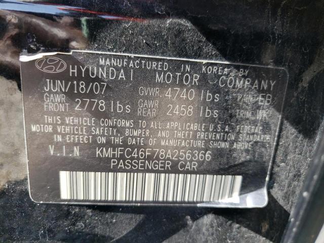 Photo 10 from auction – 2008 HYUNDAI AZERA SE with VIN KMHFC46F78A256366