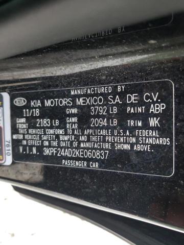 Photo 10 from auction – 2019 KIA FORTE FE with VIN 3KPF24AD2KE060837