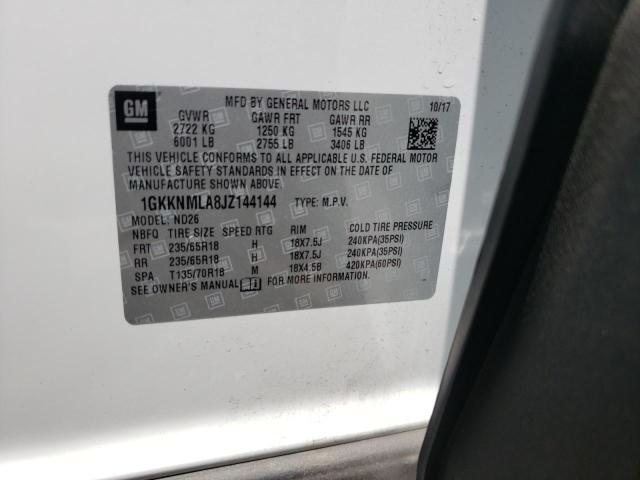 Photo 10 from auction – 2018 GMC ACADIA SLT with VIN 1GKKNMLA8JZ144144