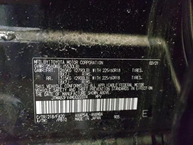 Photo 10 from auction – 2021 TOYOTA RAV4 PRIME with VIN JTMAB3FV4MD022374