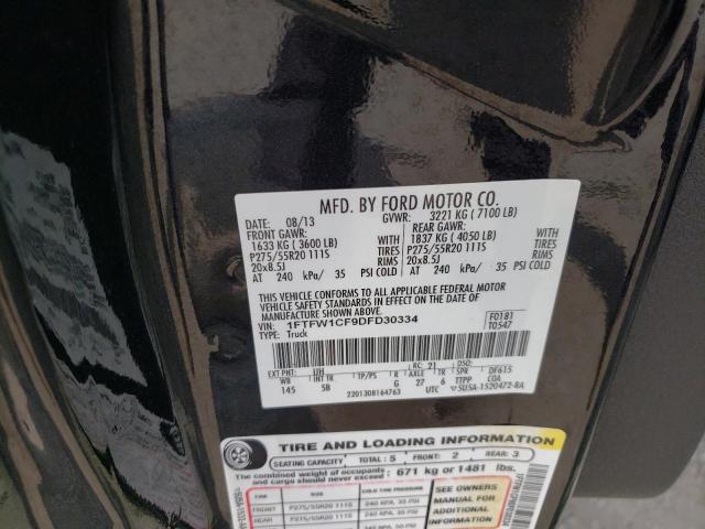 Photo 10 from auction – 2013 FORD F150 SUPER with VIN 1FTFW1CF9DFD30334